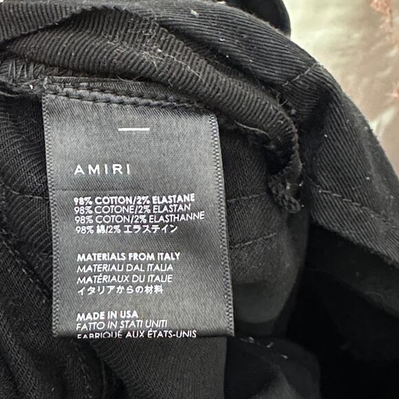 AMIRI MX1 Distressed Jeans Watercolor Black Sz 30 x 35 {3F48} - Picture 8 of 9